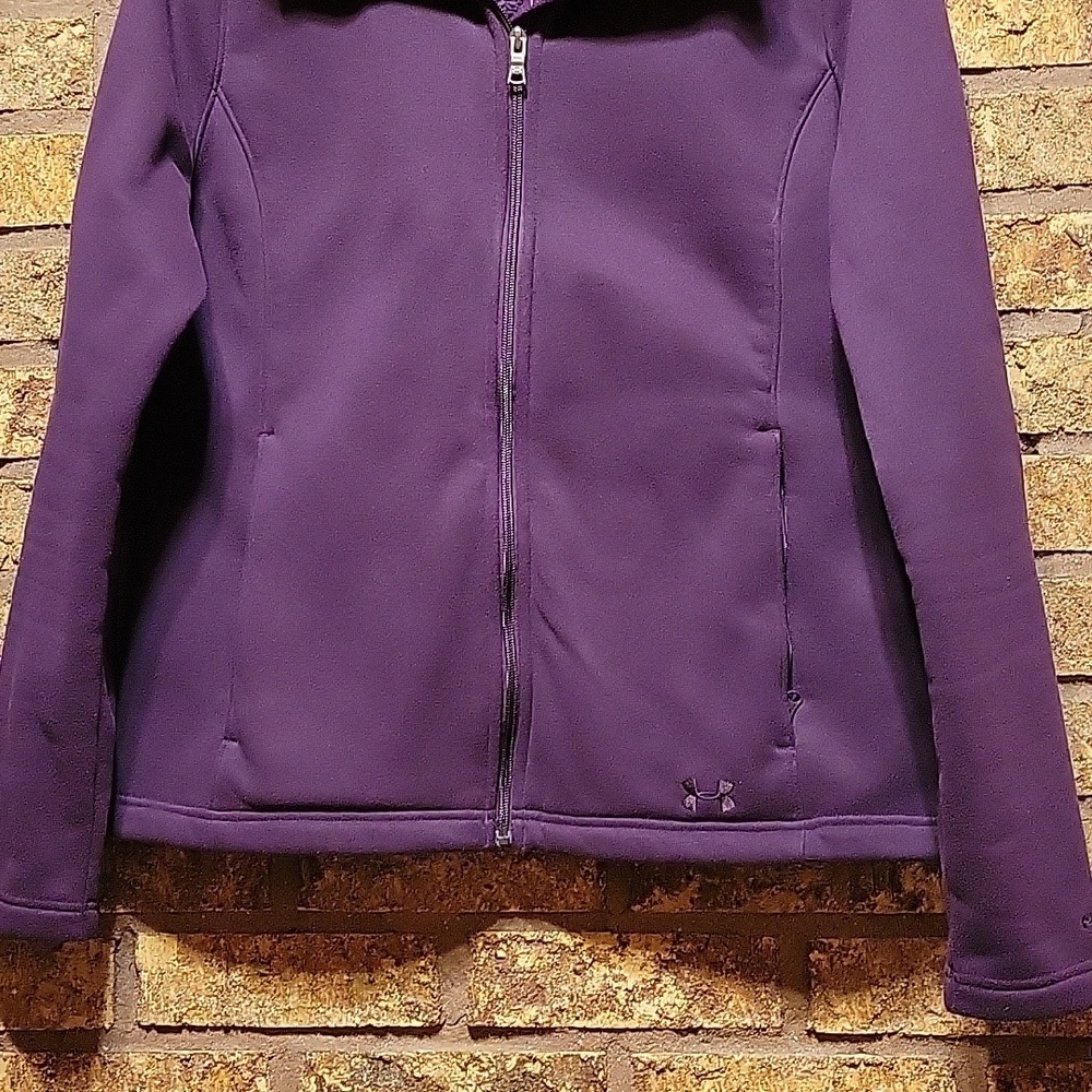 Under Armour UA Storm Water Resistant Purple Fleece Lined Zip Athletic Jacket XL - Picture 7 of 8